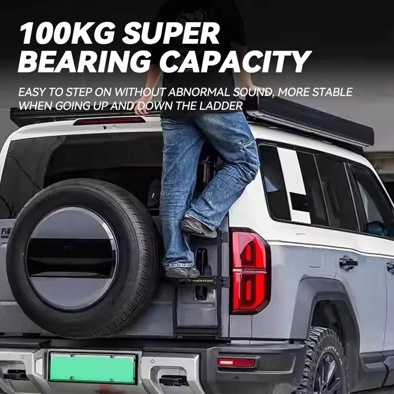 2025 Fangchengbao Leopard 5 Exterior Accessories Roof Rack Ladder Rear Door Ladder Tailgate Ladder for Byd Leopard 5 Accessories